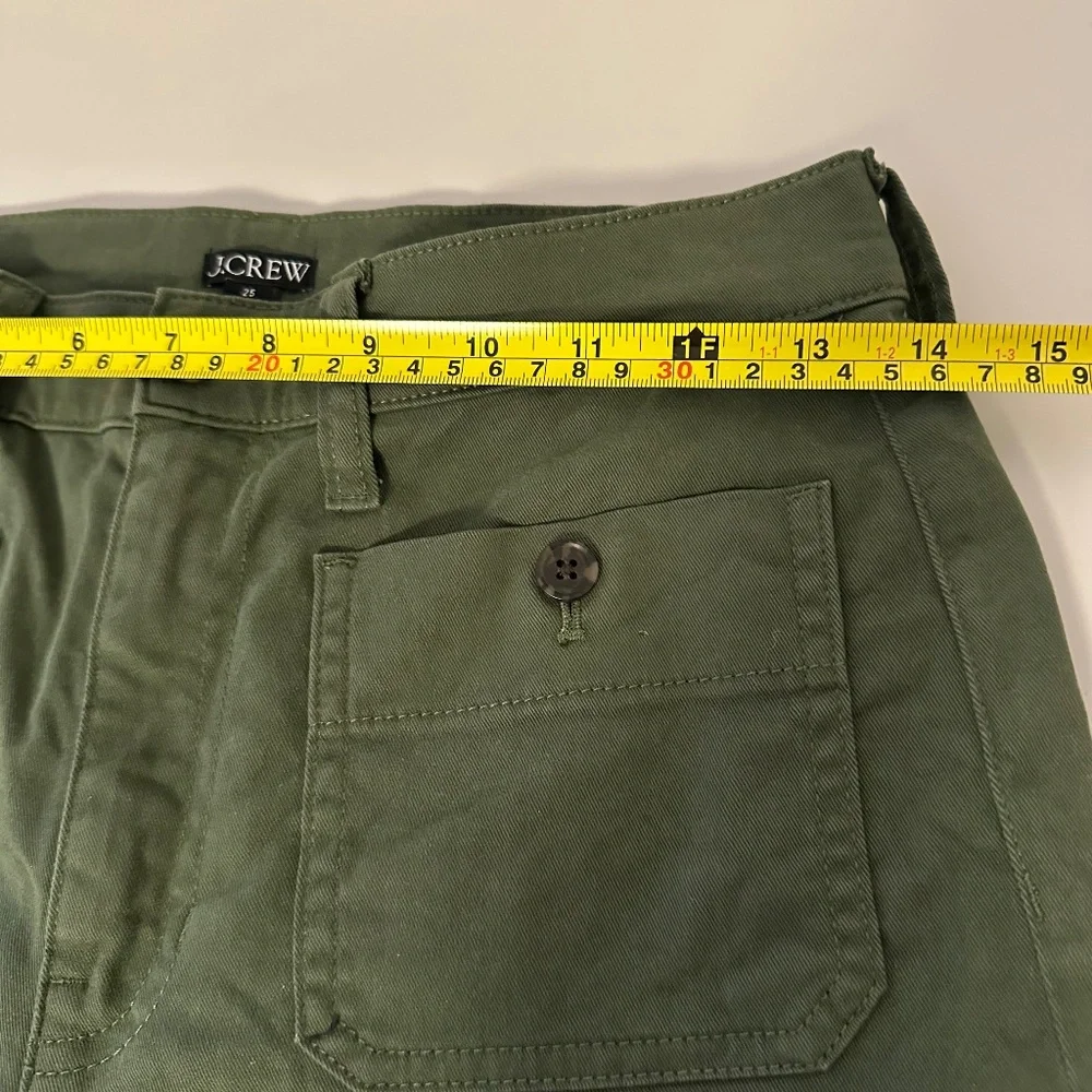 J. Crew Sailor Wide Leg Olive Green Pants | Size 25 - Picture 8 of 9